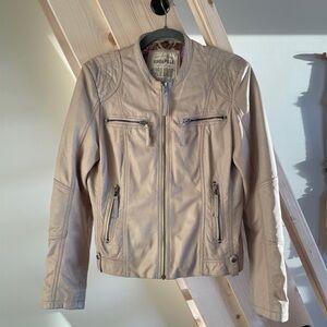 Women's Soft Pink Leather Jacket sz M